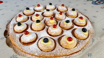 bignè di pasta sfoglia alla crema