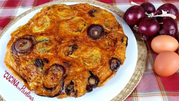 frittata con pane raffermo e cipolle