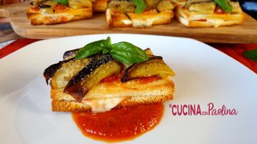 toast al forno con melanzane