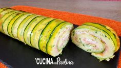 rotolo di frittata alle zucchine ripieno