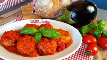 Polpette di melanzane al sugo, senza friggere!