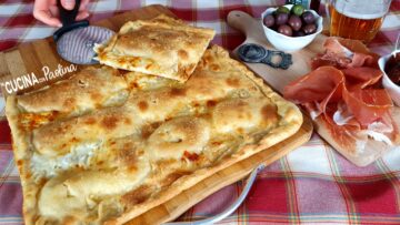 focaccia con il formaggio senza lievito