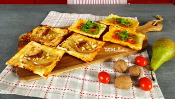 pizzette rovesciate di pasta sfoglia