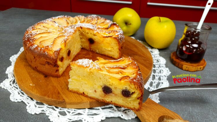 torta di mele e amarene